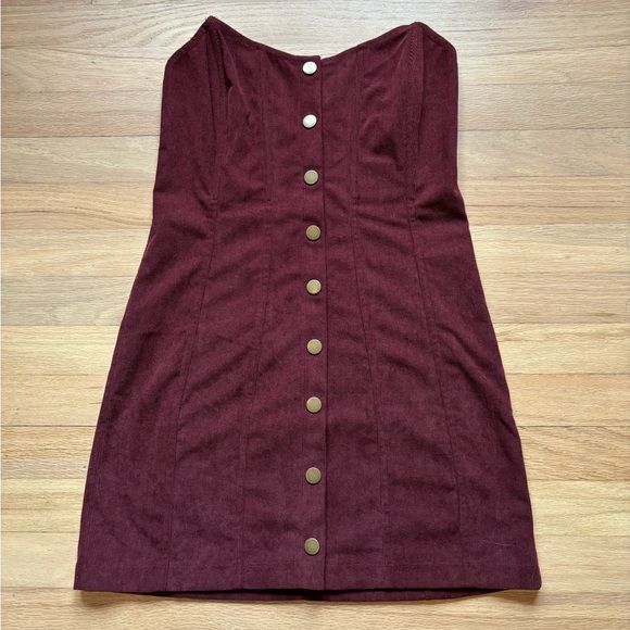 Urban Outfitters Cali Corduroy Corset Mini Dress size medium - Picture 1 of 4